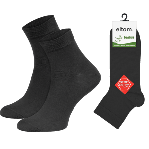  Skarpetki bambusowe męskie antybakteryjne, krótkie za kostkę - grafitowe