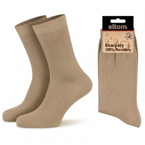 Skarpetki, skarpety męskie 100% bawełny -  beżowe