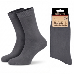 Skarpetki, skarpety męskie 100% bawełny -  stalowe