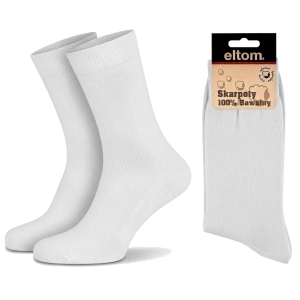 Skarpetki, skarpety męskie 100% bawełny -  białe