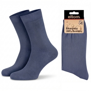 Skarpetki, skarpety męskie 100% bawełny -  jeansowe