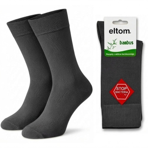 Skarpetki, skarpety bambusowe męskie - grafitowe