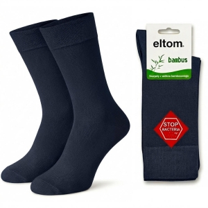 Skarpetki, skarpety bambusowe męskie - granatowe