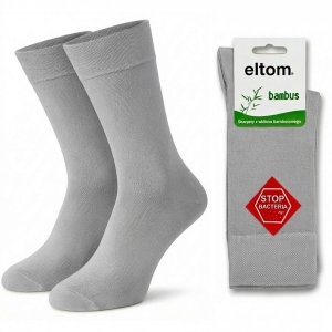 Skarpetki, skarpety bambusowe męskie - popiel