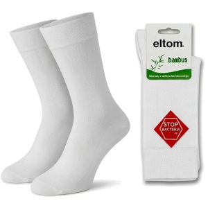 Skarpetki, skarpety bambusowe męskie - białe